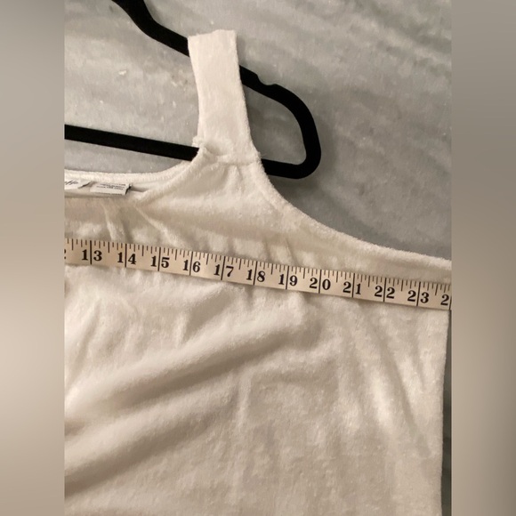 NWOT Serengeti Size XL White Terry Cloth Pullover Mini Dress Coverup Pockets - Picture 9 of 10